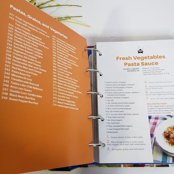 Fix It & Forget It Slow Cooker Crockpot Cookbook Binder 450 Recipes - Picture 8 of 12